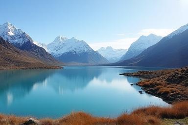Lago andino en la Patagonia